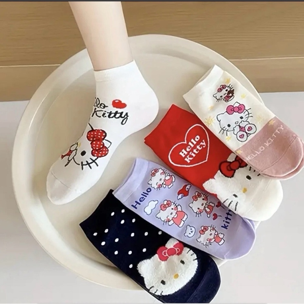 Sanrio Hello Kitty Kids Socks Set - 5 Pairs OS